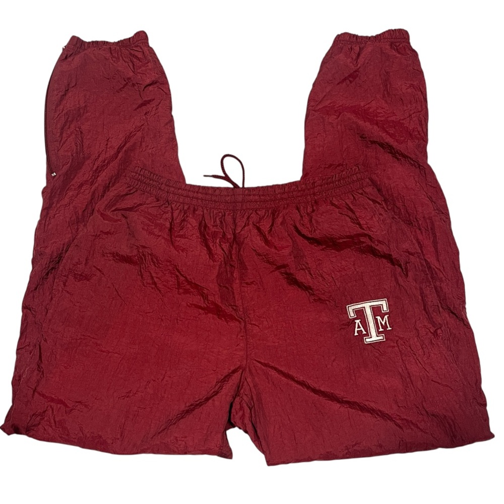 Maroon Large Texas A&M Wind Pants Joggers Zipper Pockets Drawstring Liner